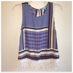 Boho multi quilt pattern fringe by Buttons